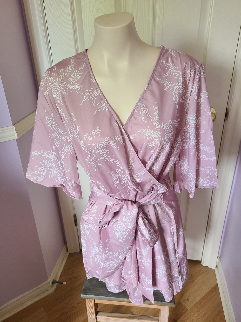 Light Pink Floral Romper